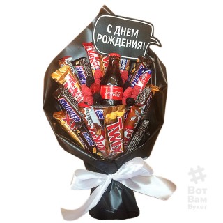Букет с колой и шоколадками купить в Харькове